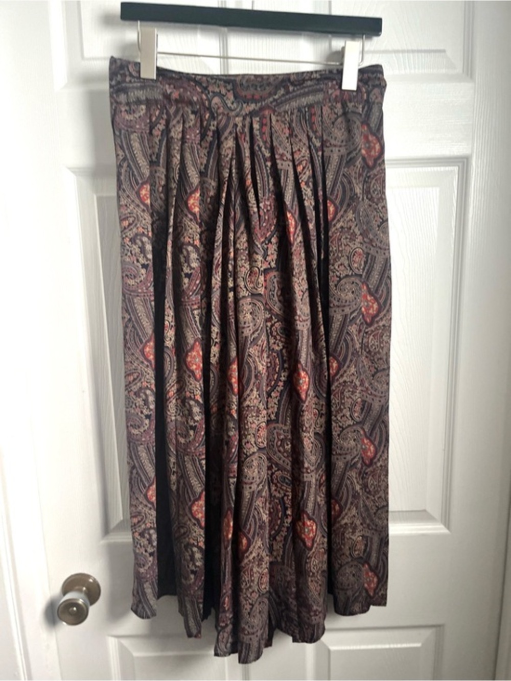 Vintage Long Skirt La Redoute Paisley Boho Maxi Medium Women 90'
